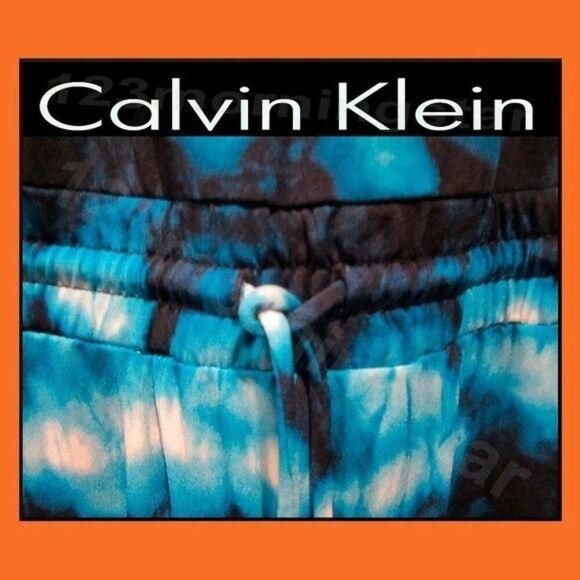 Calvin Klein NWOT ADRITC BLU Tie Dye Drawstring Jumpsuit 12 - Picture 7 of 11
